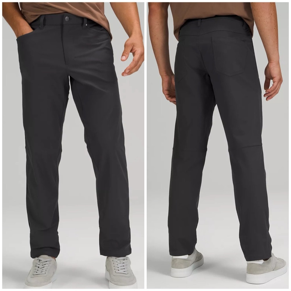 Lululemon Men ABC Classic Fit Pant Warpstreme 5 Pocket Dark Gray Sz 38